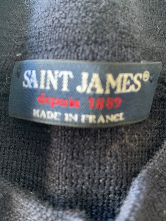 SAINT JAMES Classic Striped Wool Crewneck Sweater - Picture 2 of 6